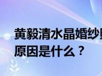 黄毅清水晶婚纱照曾流露出甜蜜 他们离婚的原因是什么？