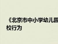 《北京市中小学幼儿园学生伤害事故处理办法》定义9种学校行为