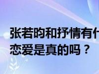 张若昀和抒情有什么关系？他们两个因为剧而恋爱是真的吗？