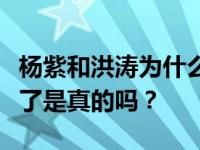 杨紫和洪涛为什么离婚？他们没离开家就离婚了是真的吗？