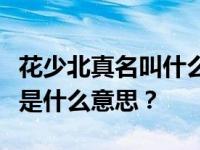 花少北真名叫什么？网友说花少北是文化沙漠是什么意思？