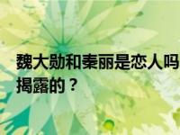 魏大勋和秦丽是恋人吗？魏大勋和秦丽的私人关系是如何被揭露的？