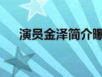 演员金泽简介曝光揭示金泽现在有多红