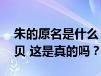 朱的原名是什么？知情人透露 朱的名字叫贝贝 这是真的吗？