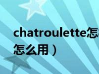 chatroulette怎样设置中文（chatroulette怎么用）