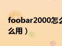 foobar2000怎么设置dsd（foobar2000怎么用）