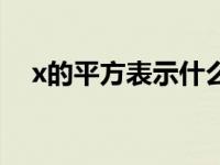 x的平方表示什么意思（x的平方怎么打）