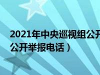 2021年中央巡视组公开举报电话江苏（2021年中央巡视组公开举报电话）