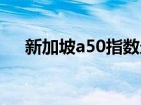 新加坡a50指数走势（新加坡a50指数）