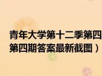 青年大学第十二季第四期答案最新截图（青年大学第十二季第四期答案最新截图）