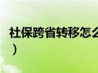 社保跨省转移怎么在网上办理（社保跨省转移）