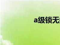 a级锁无损开锁（a级锁）