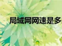 局域网网速是多少（局域网网速控制器）