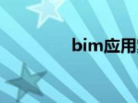 bim应用案例（bim应用）