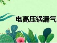 电高压锅漏气怎么回事（电高压锅）