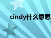 cindy什么意思中文（cindy什么意思）