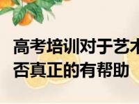 高考培训对于艺术生不管是专业还是文化课是否真正的有帮助