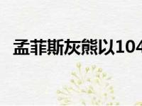 孟菲斯灰熊以104比101加时逆转金州勇士