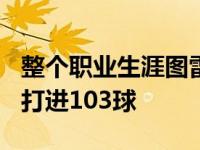 整个职业生涯图雷共为一线队出战616场比赛打进103球