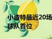 小波特最近20场数据十分出色其正负值位居球队首位