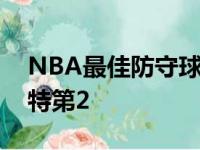 NBA最佳防守球员排行榜：字母哥领跑斯玛特第2