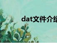 dat文件介绍（什么是dat文件）