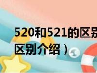 520和521的区别有哪些（关于520和521的区别介绍）