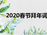 2020春节拜年词内容（过年祝福的句子）