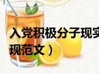 入党积极分子现实表现（入党积极分子现实表现范文）