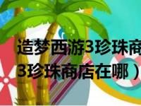 造梦西游3珍珠商店怎么开启摊位（造梦西游3珍珠商店在哪）