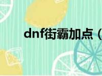 dnf街霸加点（给大家推荐这个方法）