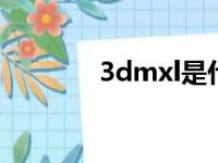 3dmxl是什么格式（3dmx）