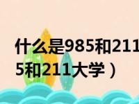 什么是985和211大学是什么意思（什么是985和211大学）