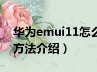 华为emui11怎么更新（更新华为emui11的方法介绍）