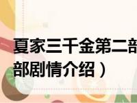 夏家三千金第二部分集介绍（夏家三千金第二部剧情介绍）