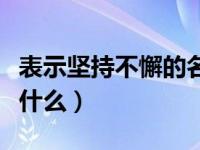 表示坚持不懈的名言（表示坚持不懈的名言有什么）