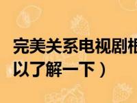 完美关系电视剧根据什么小说改编的（大家可以了解一下）