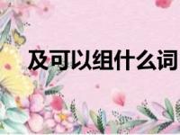 及可以组什么词（汉字及可以组什么词）