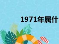 1971年属什么（1971年的生肖）