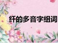 纤的多音字组词（纤的多音字组词列述）