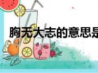 胸无大志的意思是（胸无大志是什么意思）