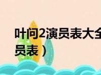 叶问2演员表大全人的地位有高低（叶问2演员表）