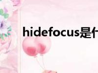 hidefocus是什么属性（hidefocus）