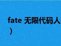 fate 无限代码人物怎么解锁（fate 无限代码）