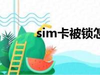 sim卡被锁怎么办（sim卡被锁）