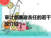 审计组廉政责任的若干规定（关于审计组廉政责任的若干规定介绍）