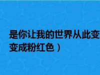 是你让我的世界从此变成粉红色英文（是你让我的世界从此变成粉红色）