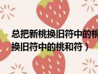 总把新桃换旧符中的桃和符指的是一种东西吗?（总把新桃换旧符中的桃和符）