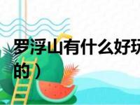 罗浮山有什么好玩的项目（罗浮山有什么好玩的）