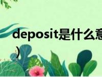 deposit是什么意思中文（deposit什么意思）